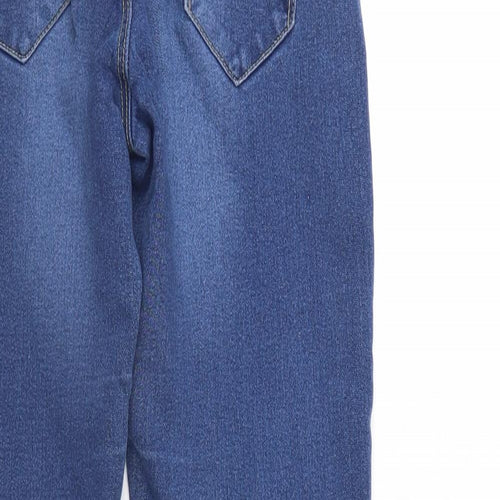 Denim & Co. Womens Blue  Denim Straight Jeans Size 12 L29 in - Elastic Waist