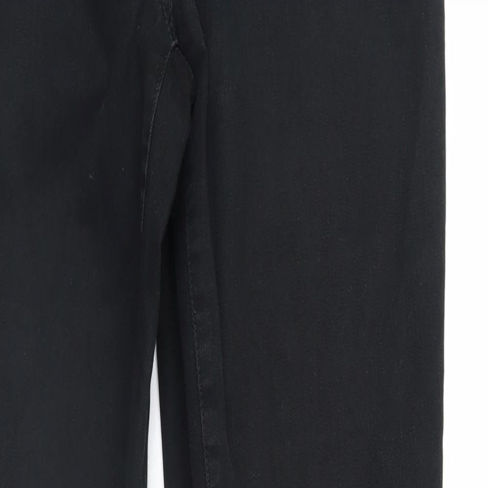 NEXT Womens Black  Denim Straight Jeans Size 14 L28 in
