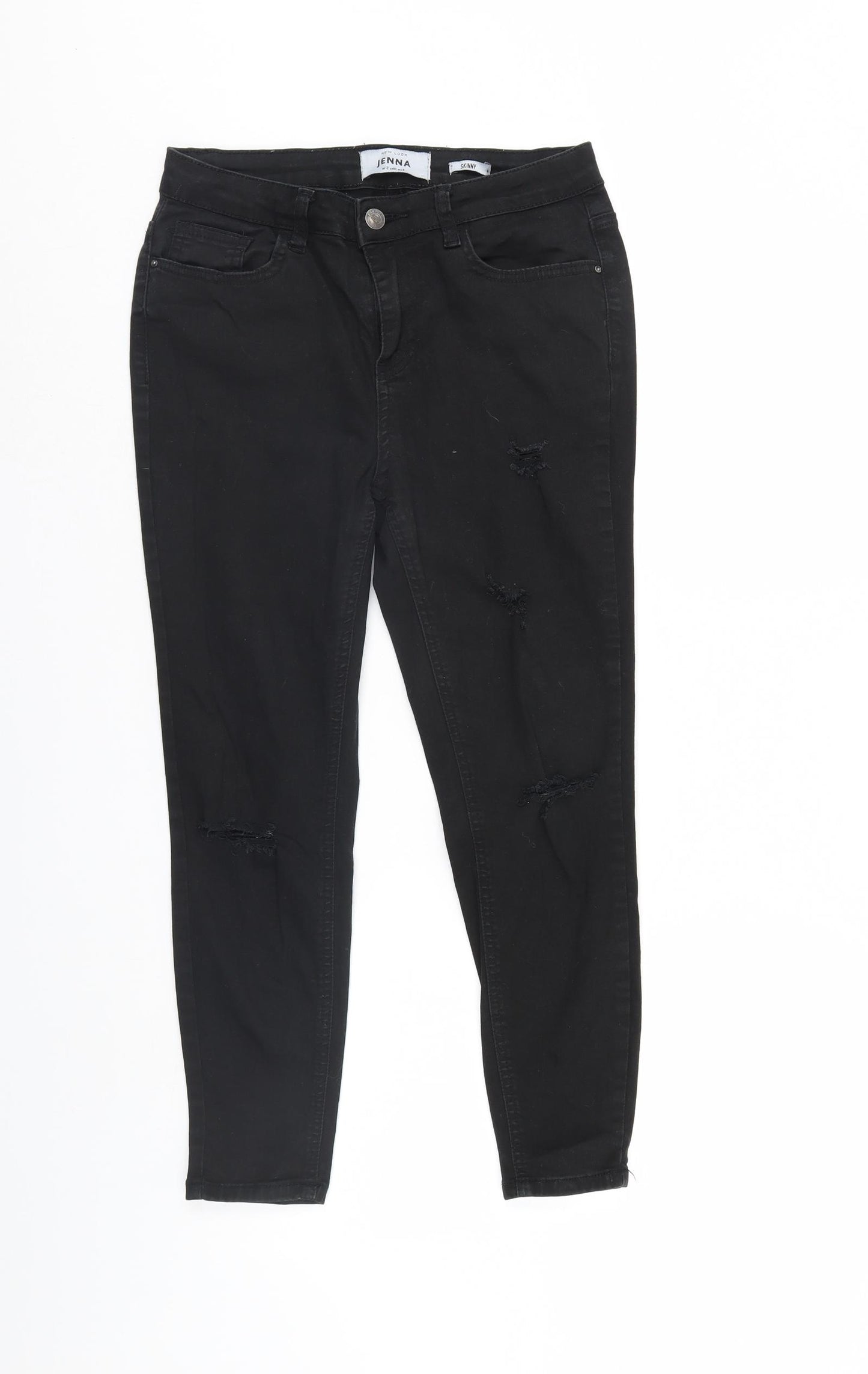 New Look Womens Black  Denim Skinny Jeans Size 12 L24 in