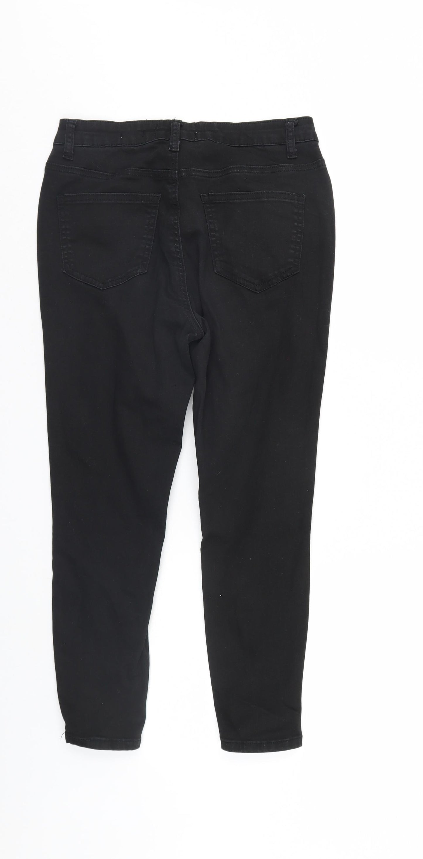 New Look Womens Black  Denim Skinny Jeans Size 12 L24 in