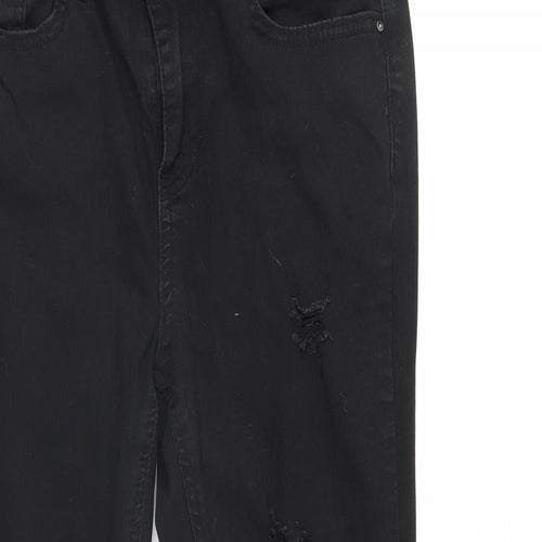 New Look Womens Black  Denim Skinny Jeans Size 12 L24 in