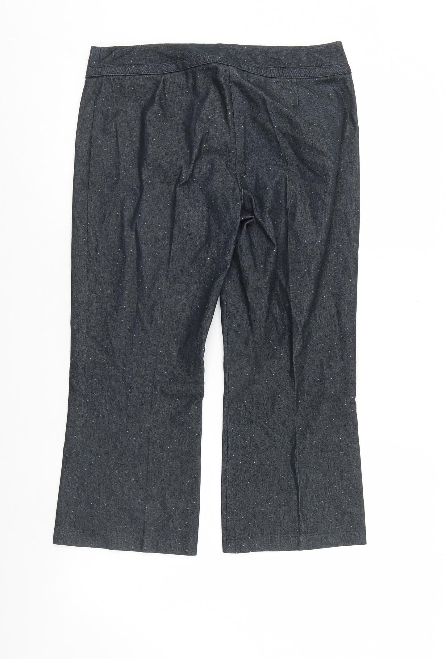 NEXT Womens Grey Polka Dot  Cropped Trousers Size 10 L22 in