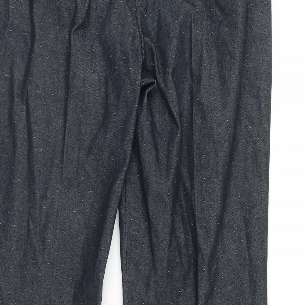 NEXT Womens Grey Polka Dot  Cropped Trousers Size 10 L22 in