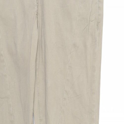 Gina Womens Beige  Denim Straight Jeans Size 8 L29 in