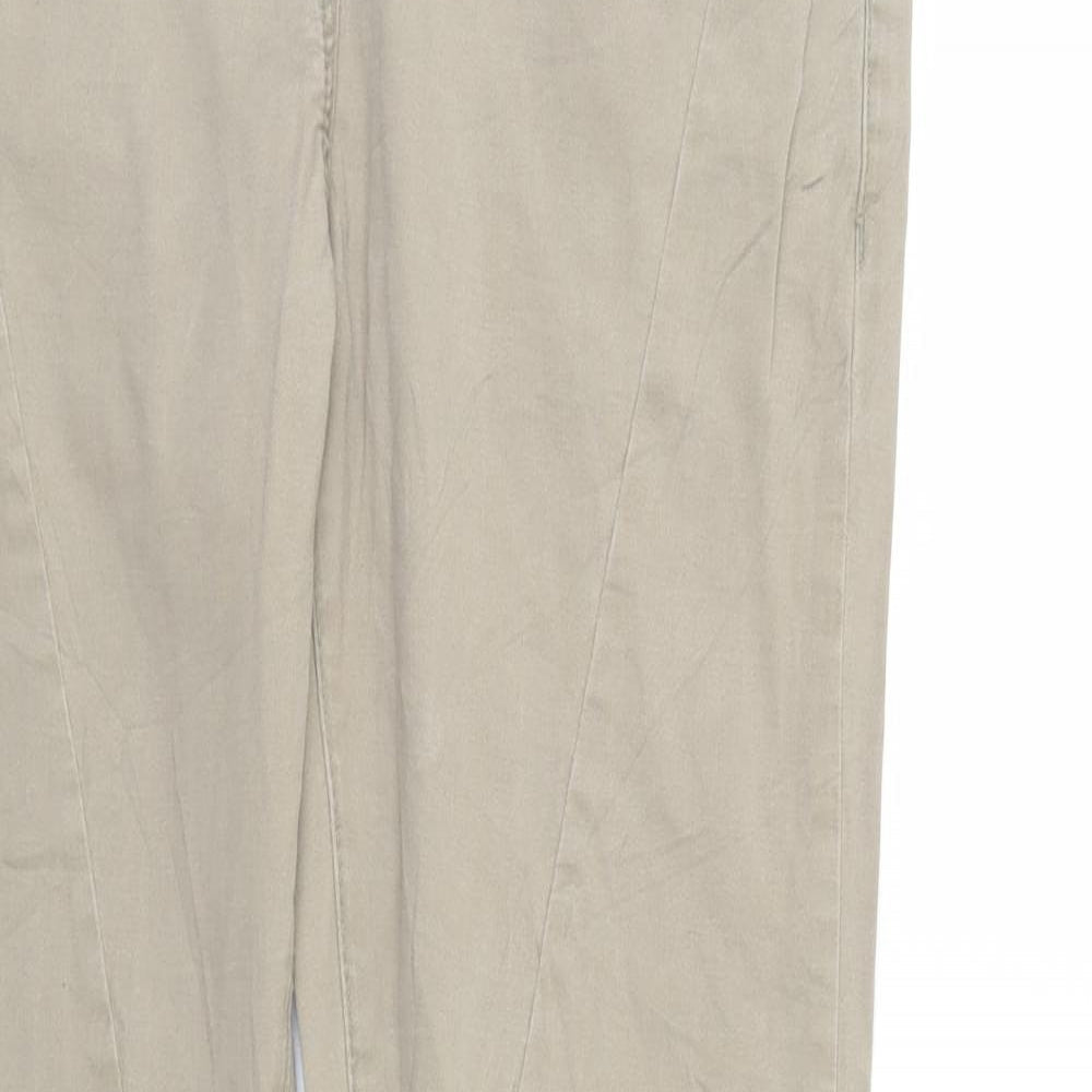 Gina Womens Beige  Denim Straight Jeans Size 8 L29 in