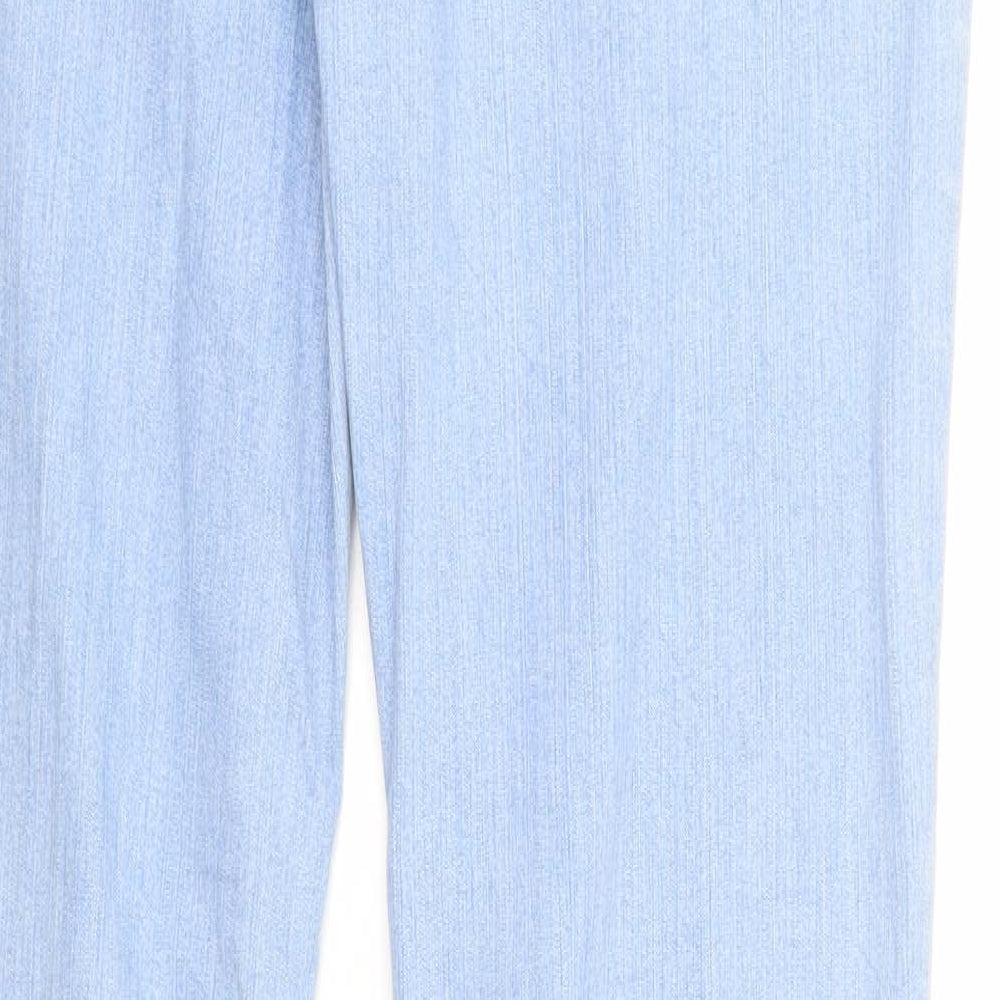 Preworn Womens Blue  Denim Straight Jeans Size 14 L32 in