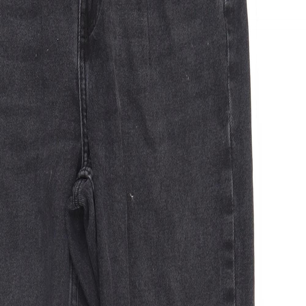 Primark Womens Black  Denim Straight Jeans Size 8 L28 in