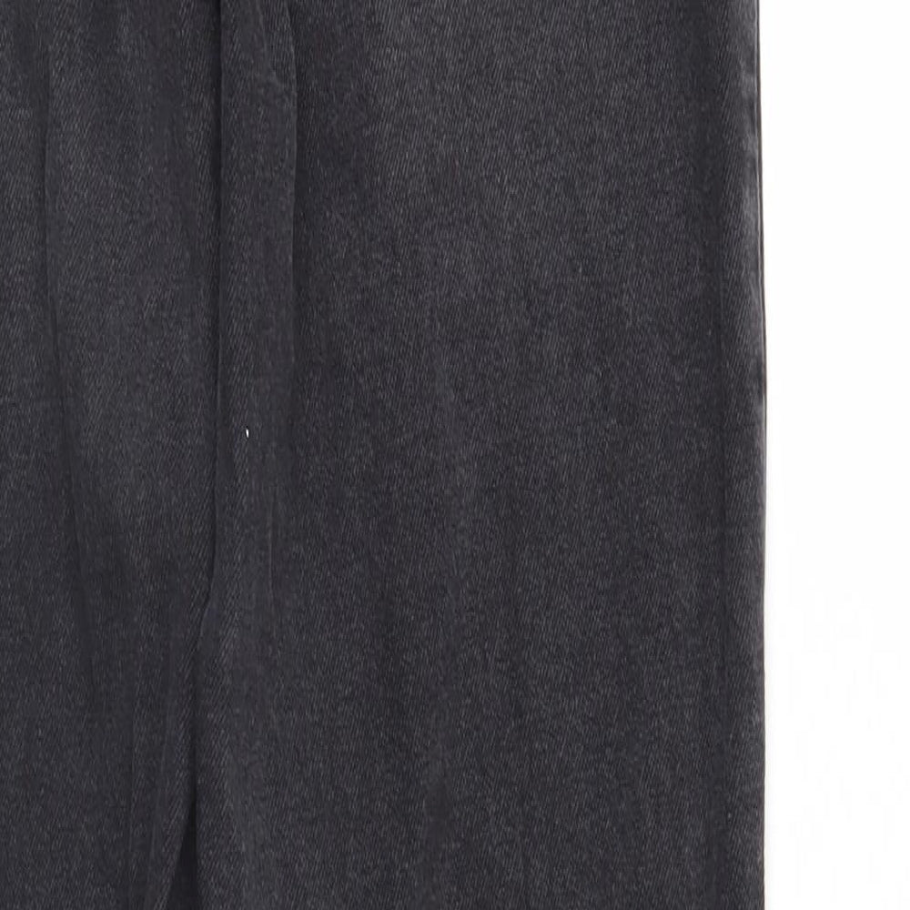 Primark Womens Black  Denim Straight Jeans Size 8 L28 in