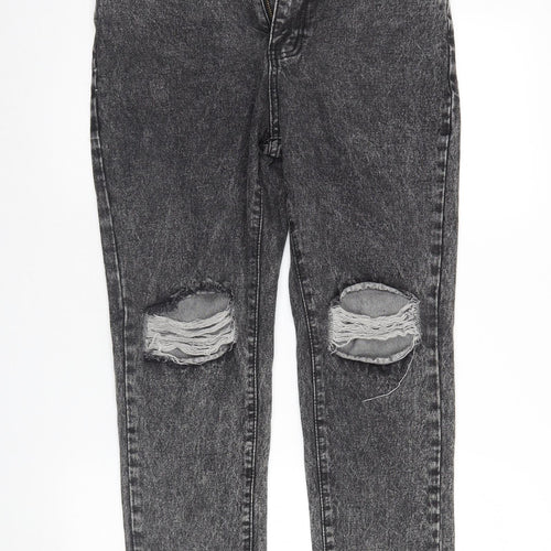 SheIn Womens Grey  Denim Straight Jeans Size 8 L29 in - FADED LOOK