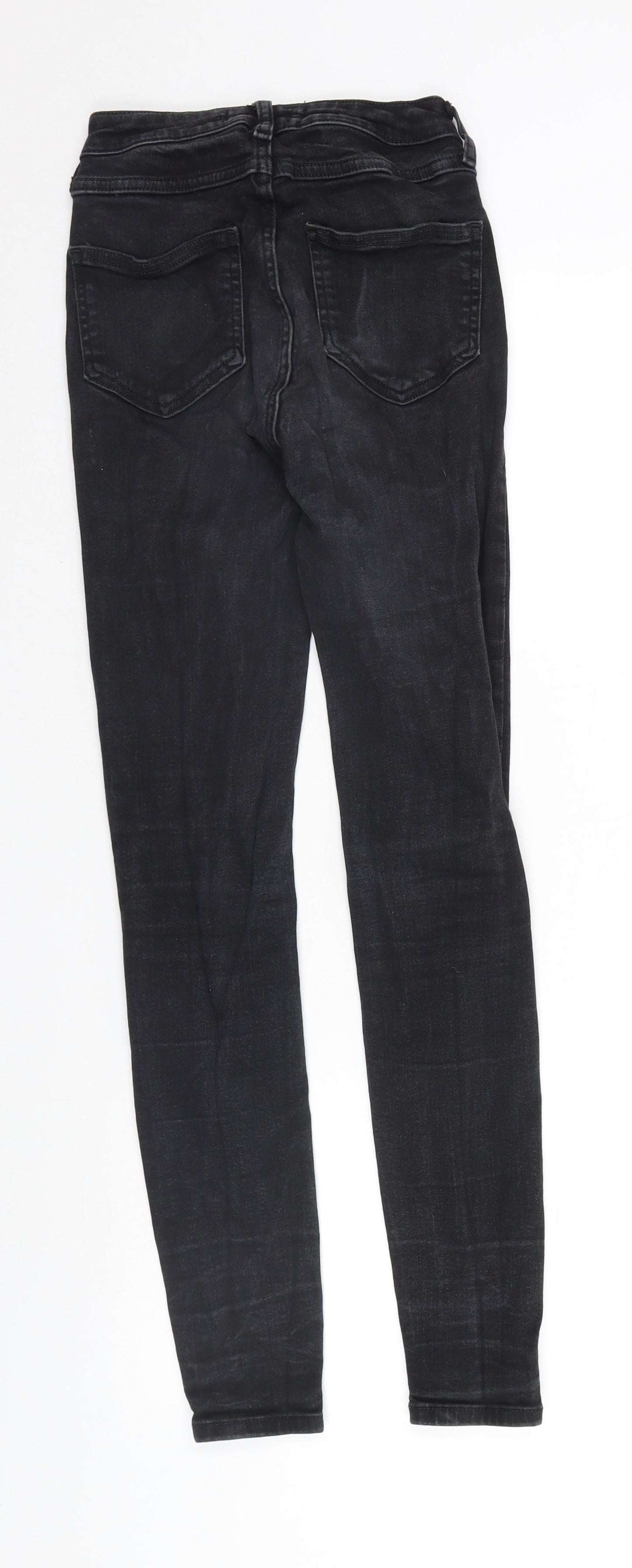 Denim Co Womens Black  Denim Straight Jeans Size 6 L28 in