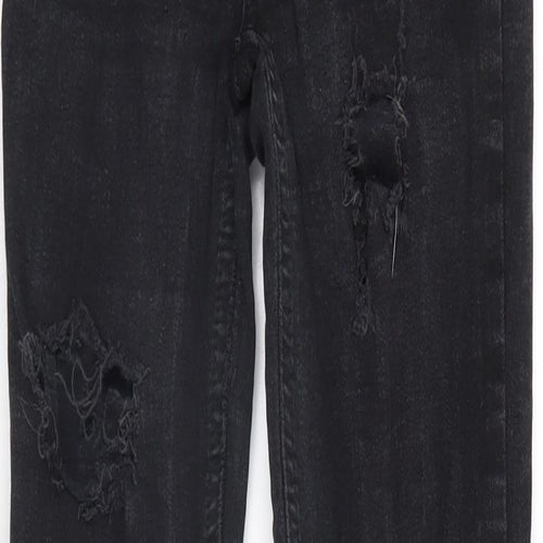 Denim Co Womens Black  Denim Straight Jeans Size 6 L28 in