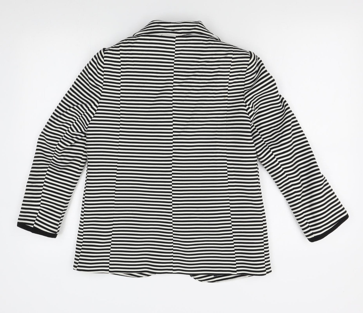 Wallis Womens White Striped  Jacket Blazer Size 10