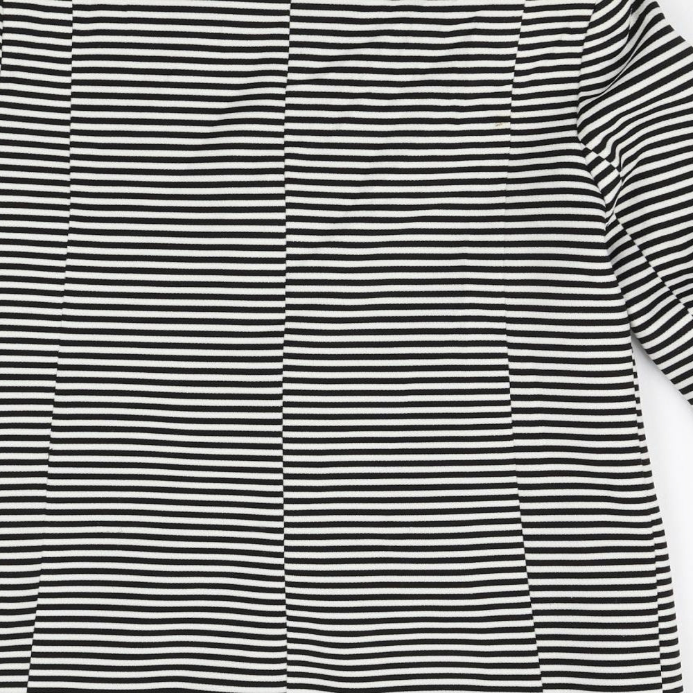 Wallis Womens White Striped  Jacket Blazer Size 10