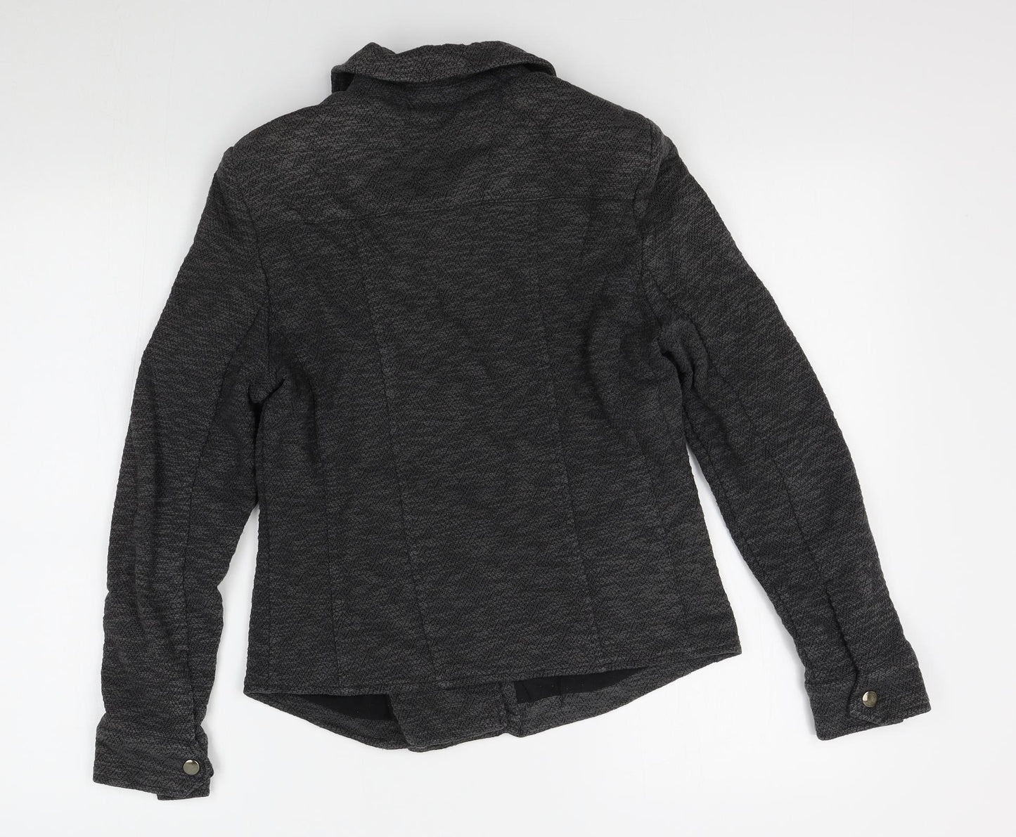 M&S Womens Grey   Biker Jacket Size 10