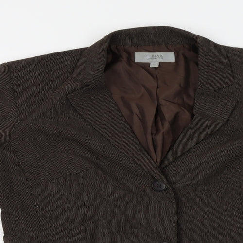 M&S Womens Brown   Jacket Blazer Size 12