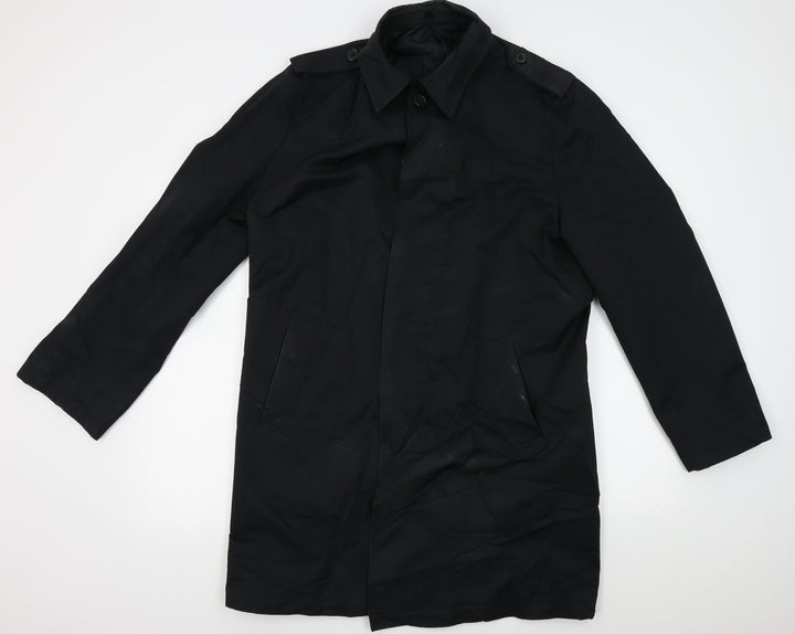 Slaters Womens Black Overcoat Coat Size L