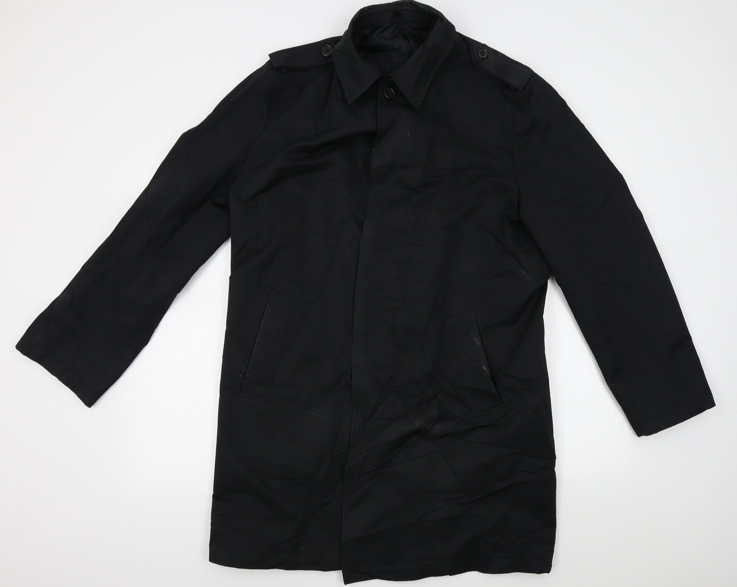 Slaters Womens Black   Overcoat Coat Size L