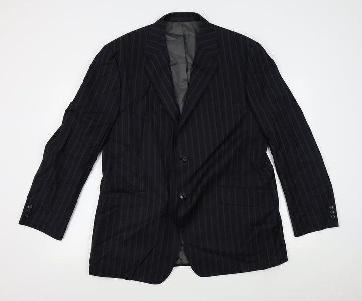 M&S Mens Black Striped Jacket Blazer