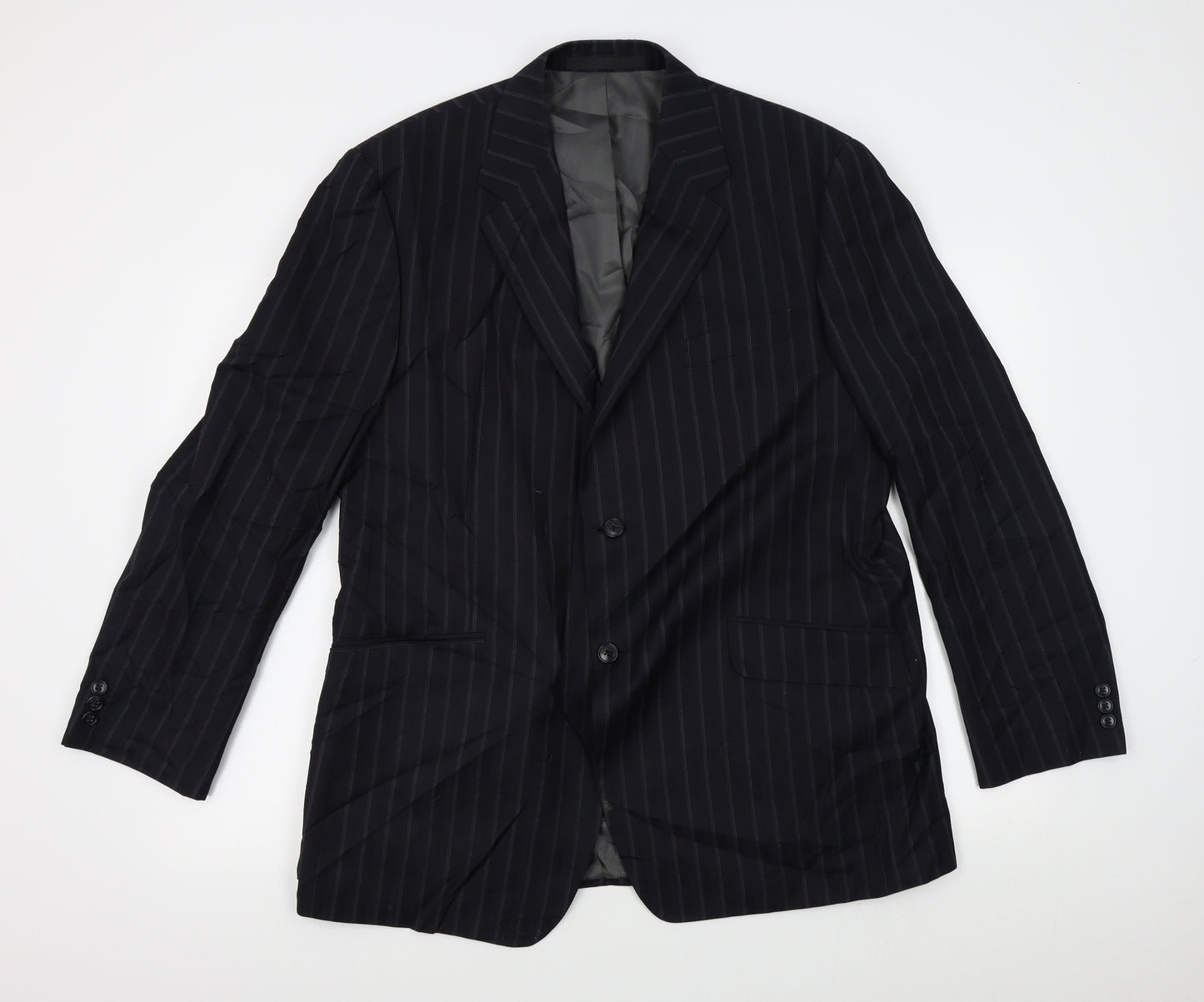 M&S Mens Black Striped  Jacket Blazer