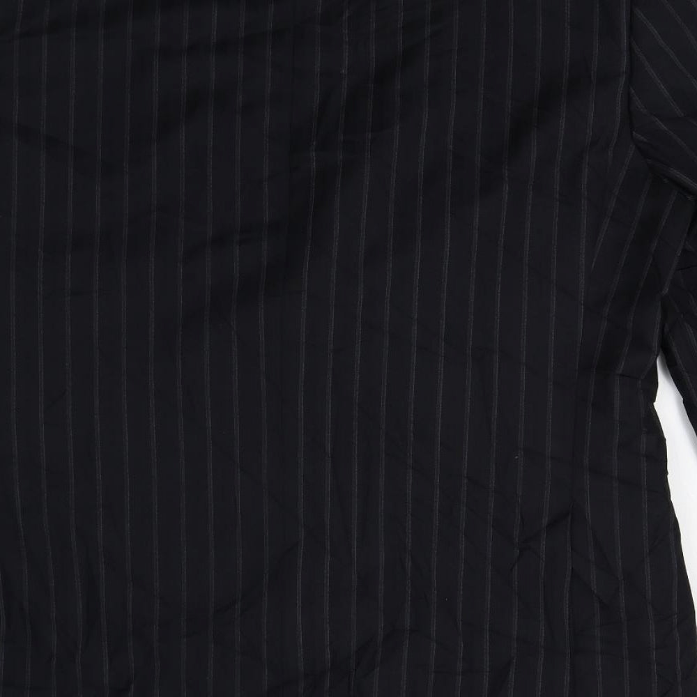 M&S Mens Black Striped  Jacket Blazer