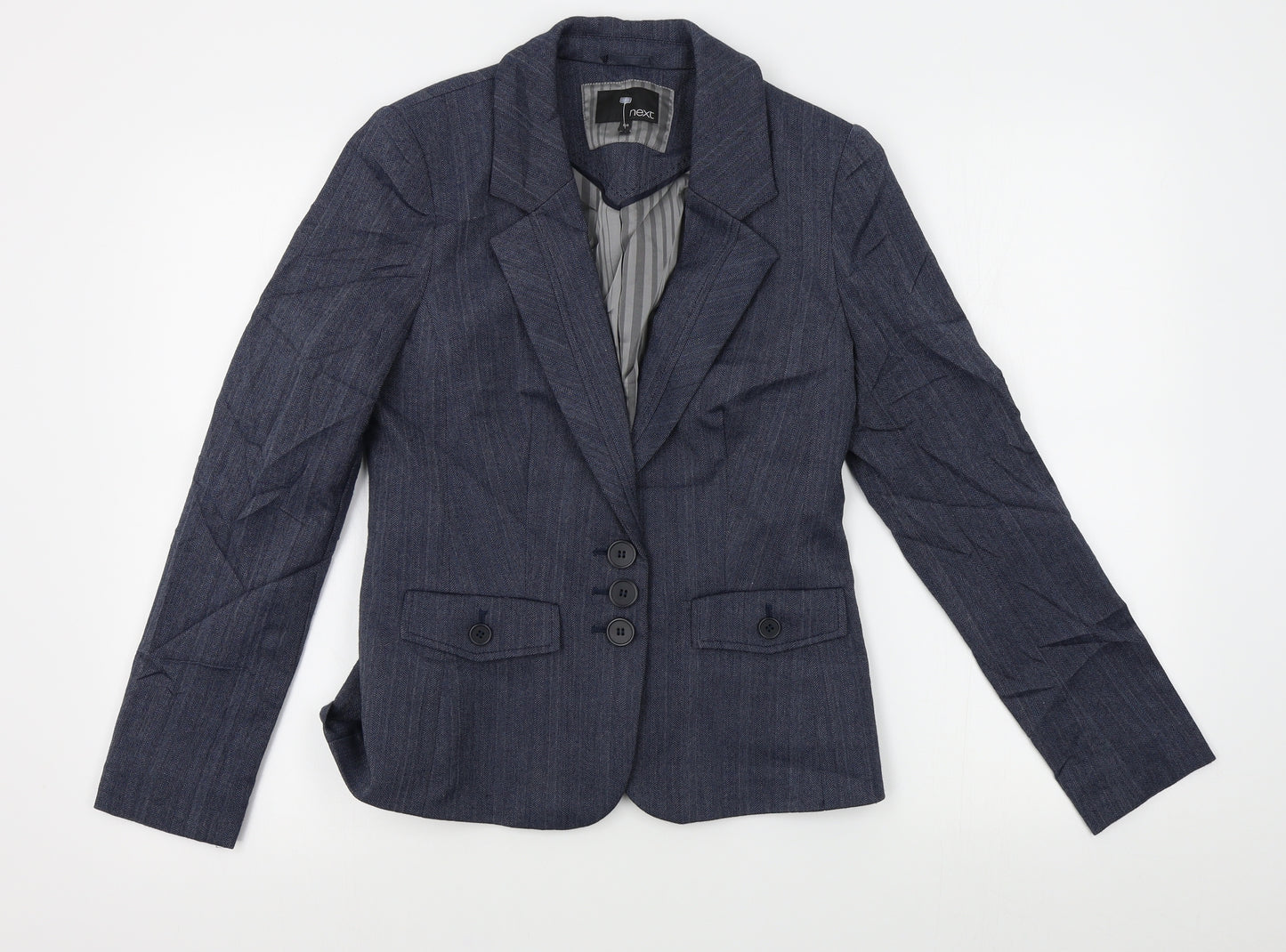 NEXT Womens Blue Striped  Jacket Blazer Size 10