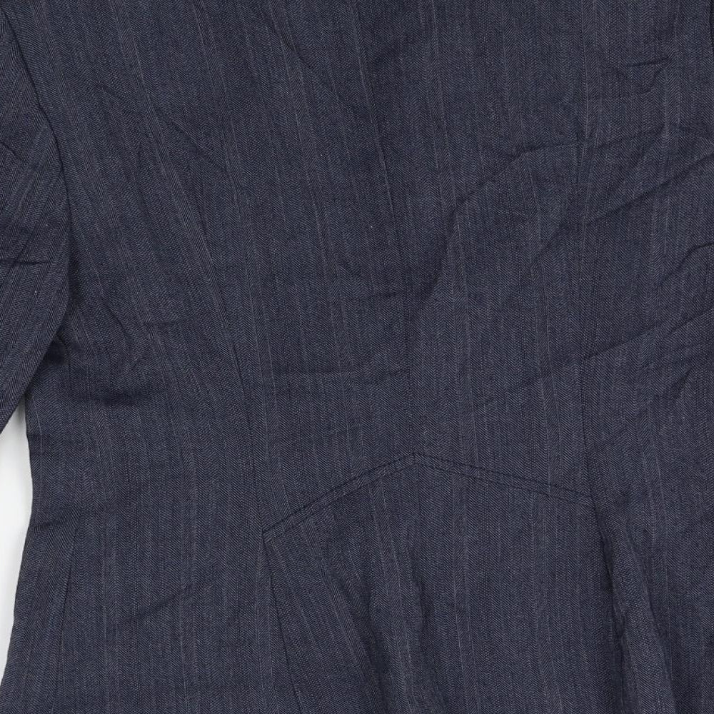 NEXT Womens Blue Striped  Jacket Blazer Size 10