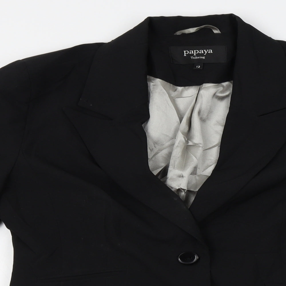 Papaya Womens Black   Jacket Blazer Size 12