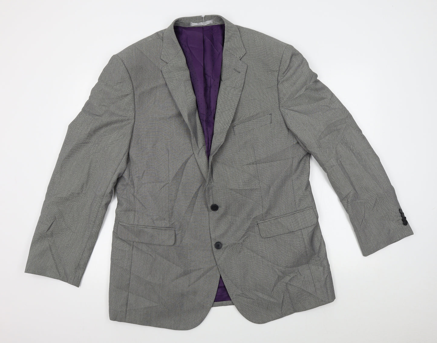 Matalan Mens Grey Check  Jacket Blazer Size 44