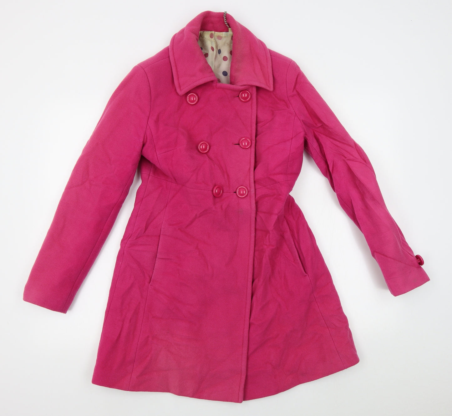 NEXT Womens Pink   Pea Coat Coat Size 8