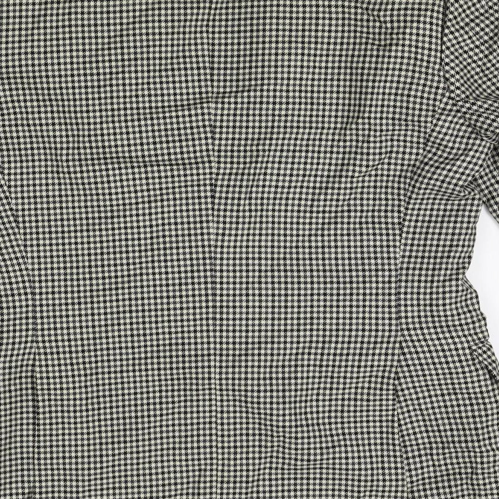 Jaeger Mens Ivory Houndstooth  Jacket Blazer Size 48
