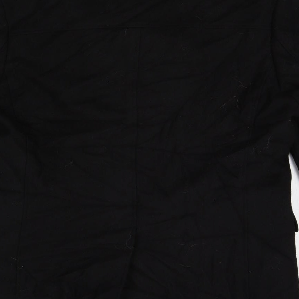 Kenneth Cole Mens Black   Pea Coat Coat Size L