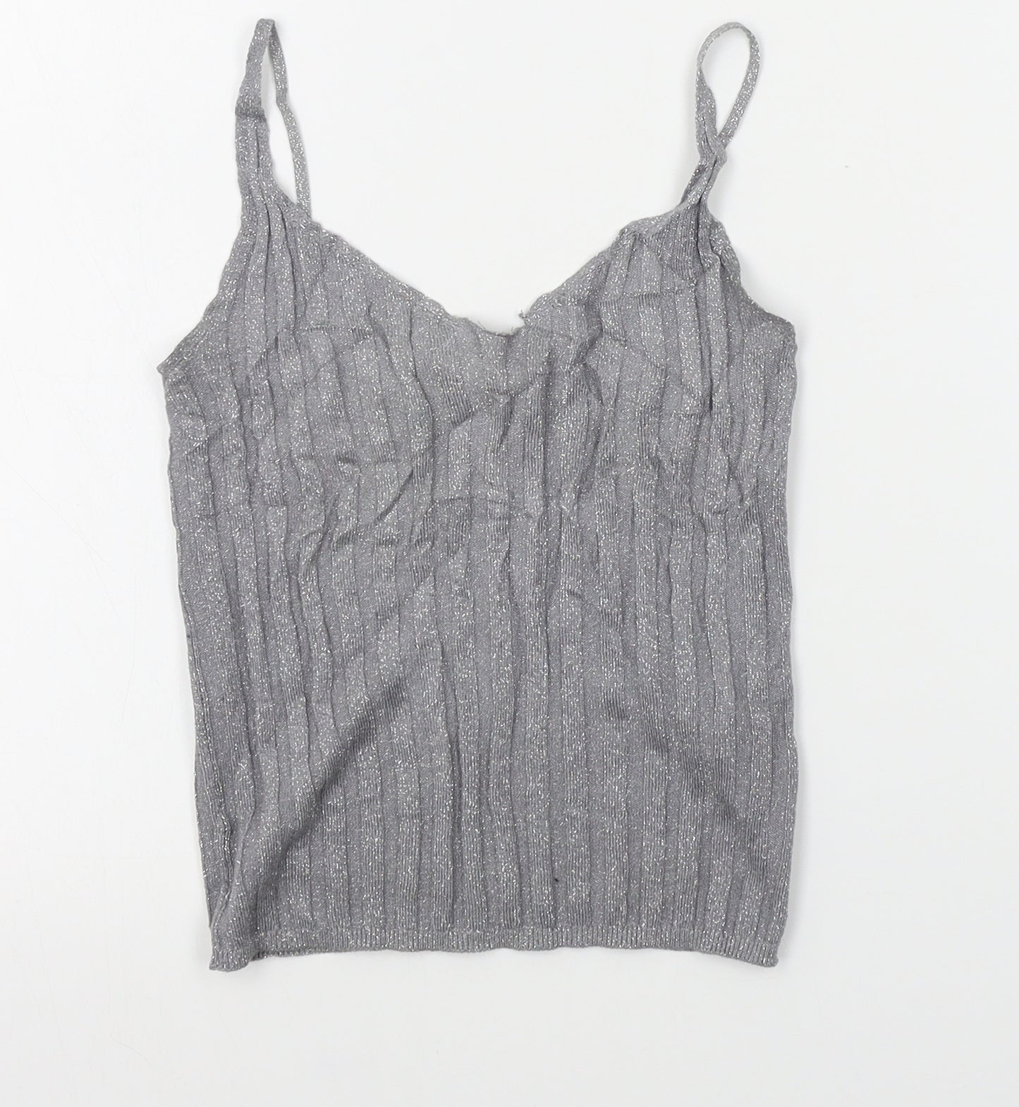 Atmosphere Womens Silver Striped  Camisole Tank Size 6