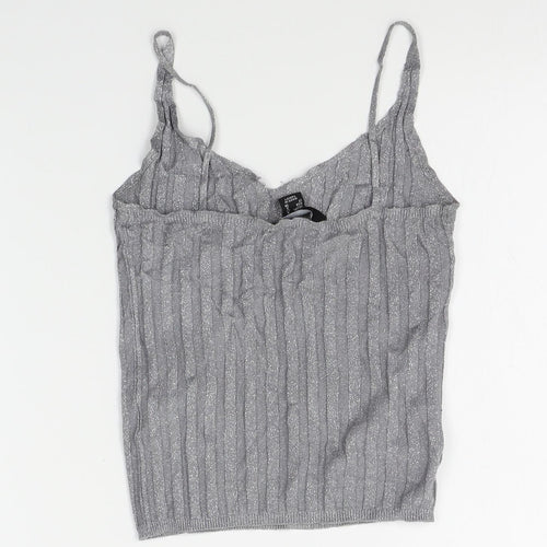 Atmosphere Womens Silver Striped  Camisole Tank Size 6