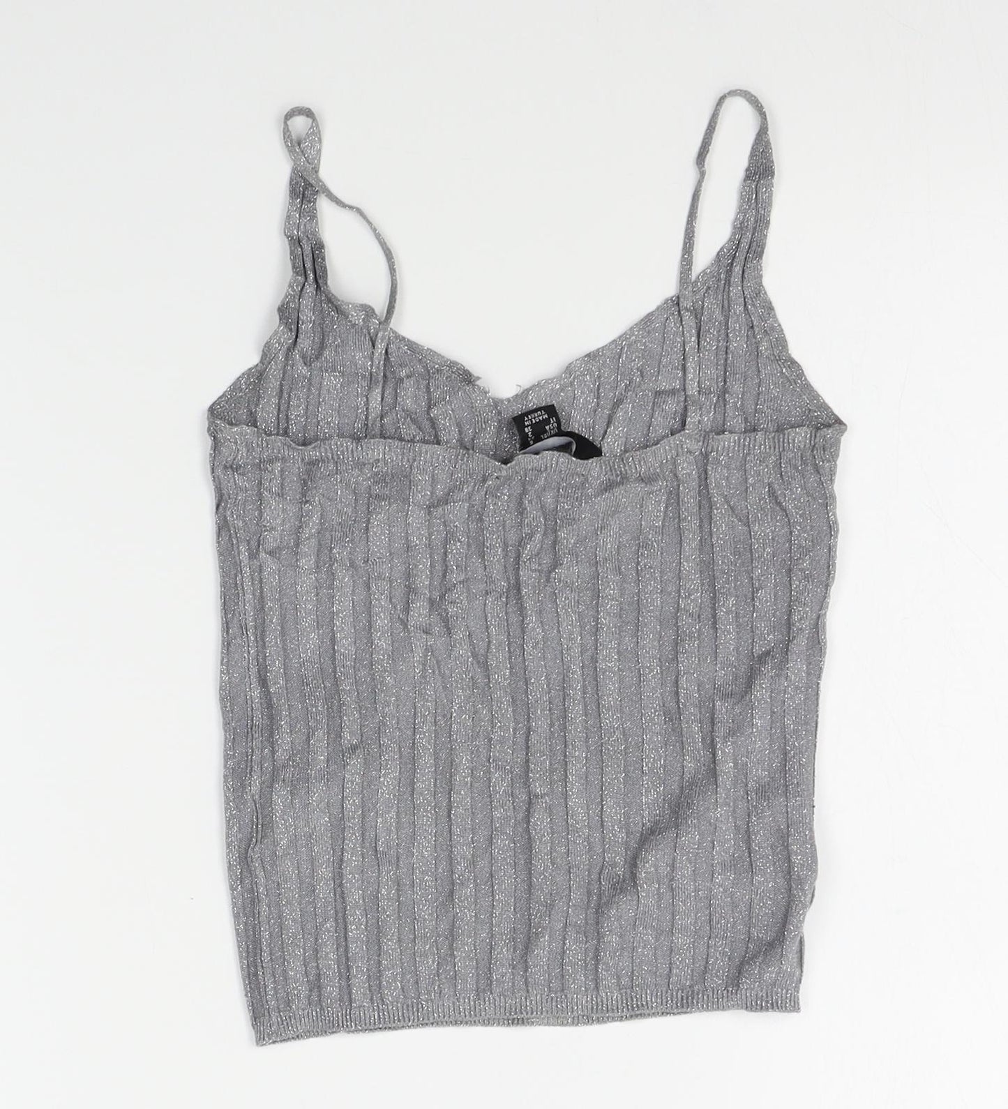 Atmosphere Womens Silver Striped  Camisole Tank Size 6