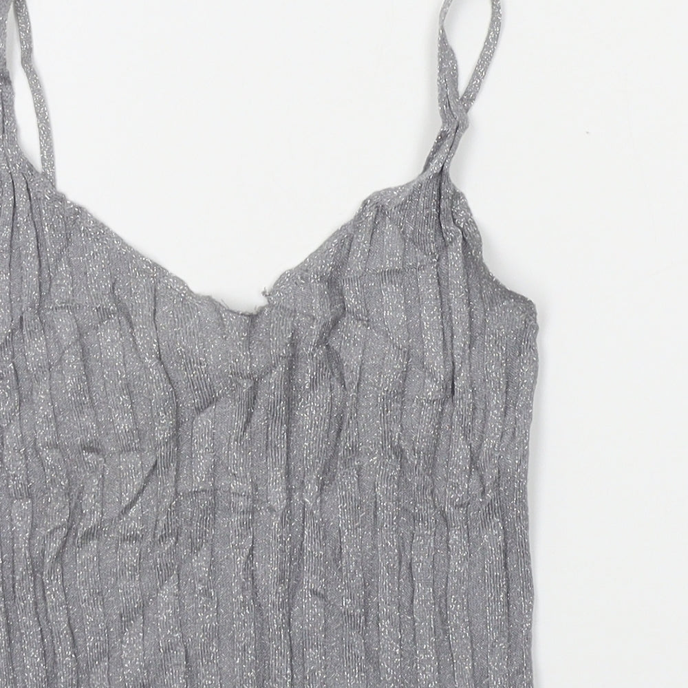 Atmosphere Womens Silver Striped  Camisole Tank Size 6