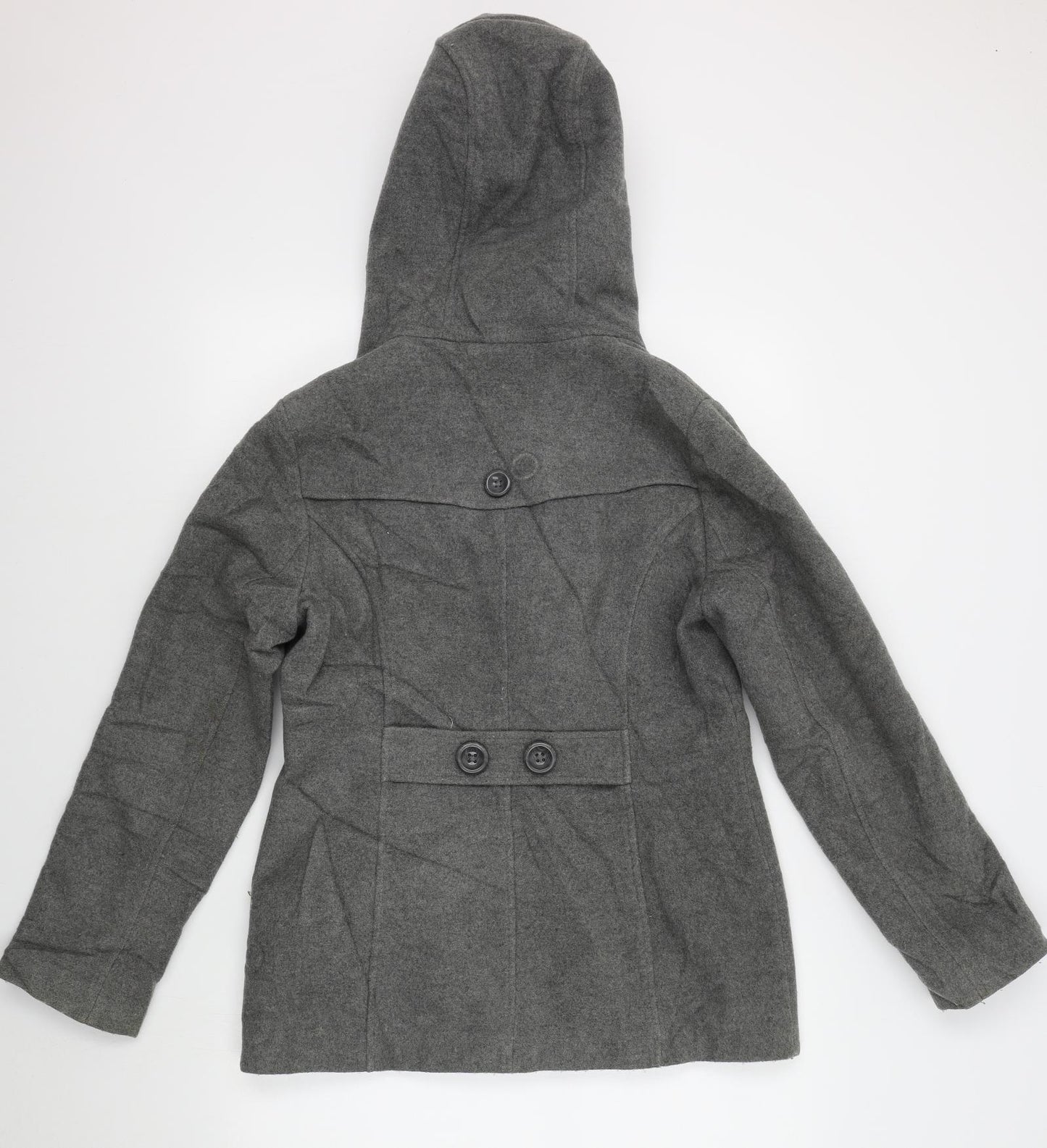 Croft & Barrow Womens Grey   Pea Coat Coat Size S