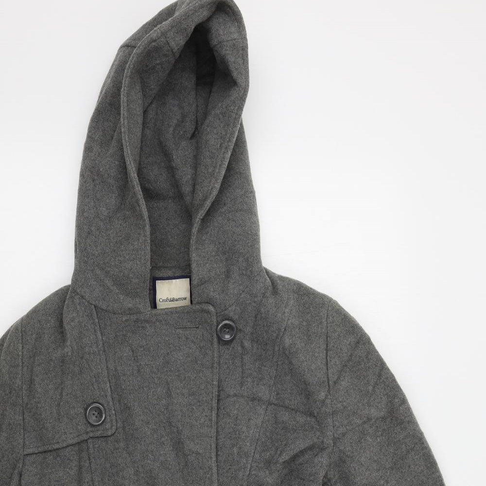 Croft & Barrow Womens Grey   Pea Coat Coat Size S