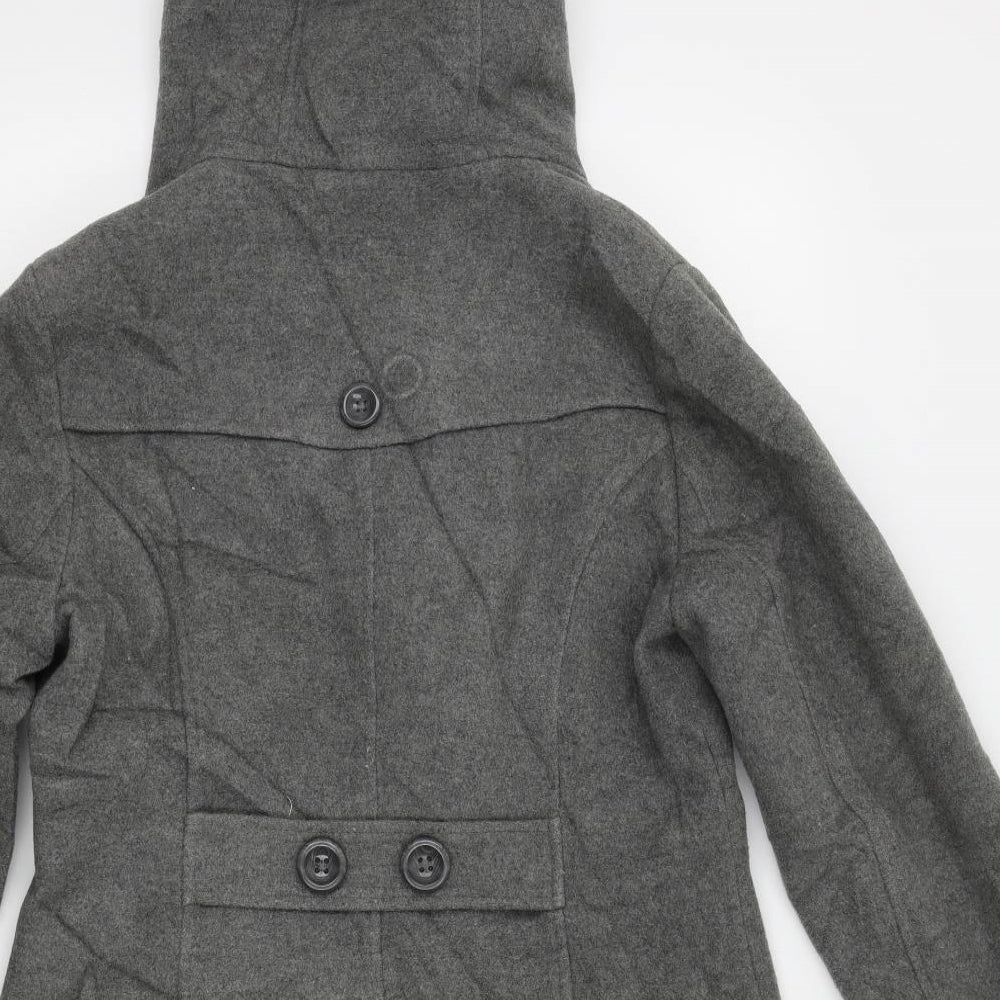 Croft & Barrow Womens Grey   Pea Coat Coat Size S