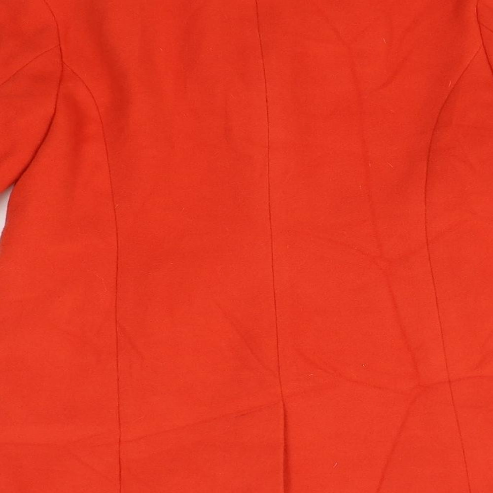 NEXT Girls Orange   Overcoat Coat Size 7-8 Years