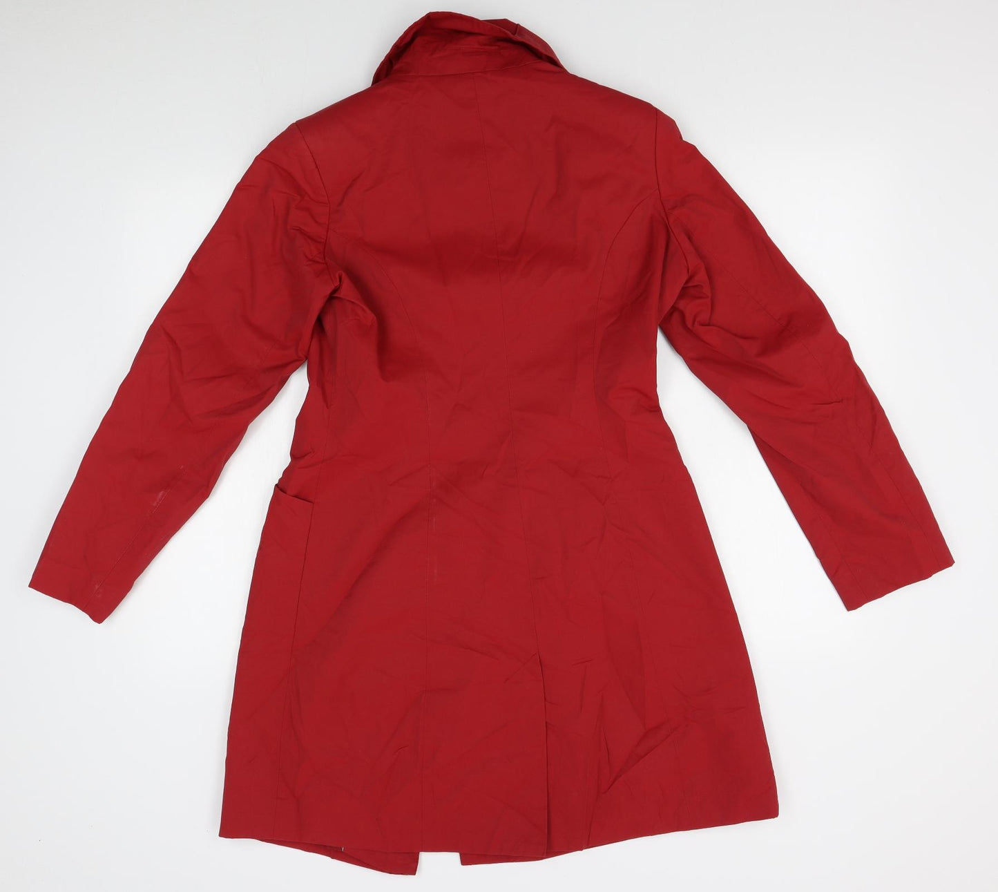John Lewis Womens Red   Overcoat Coat Size 12