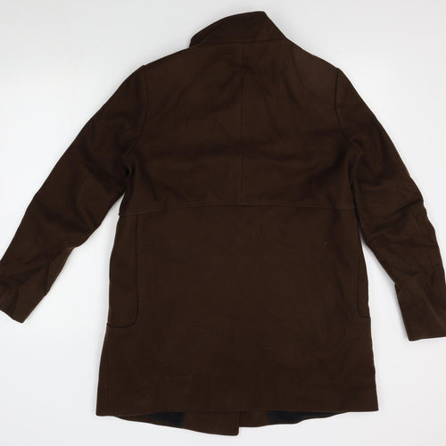 Zara Womens Brown   Overcoat Coat Size L
