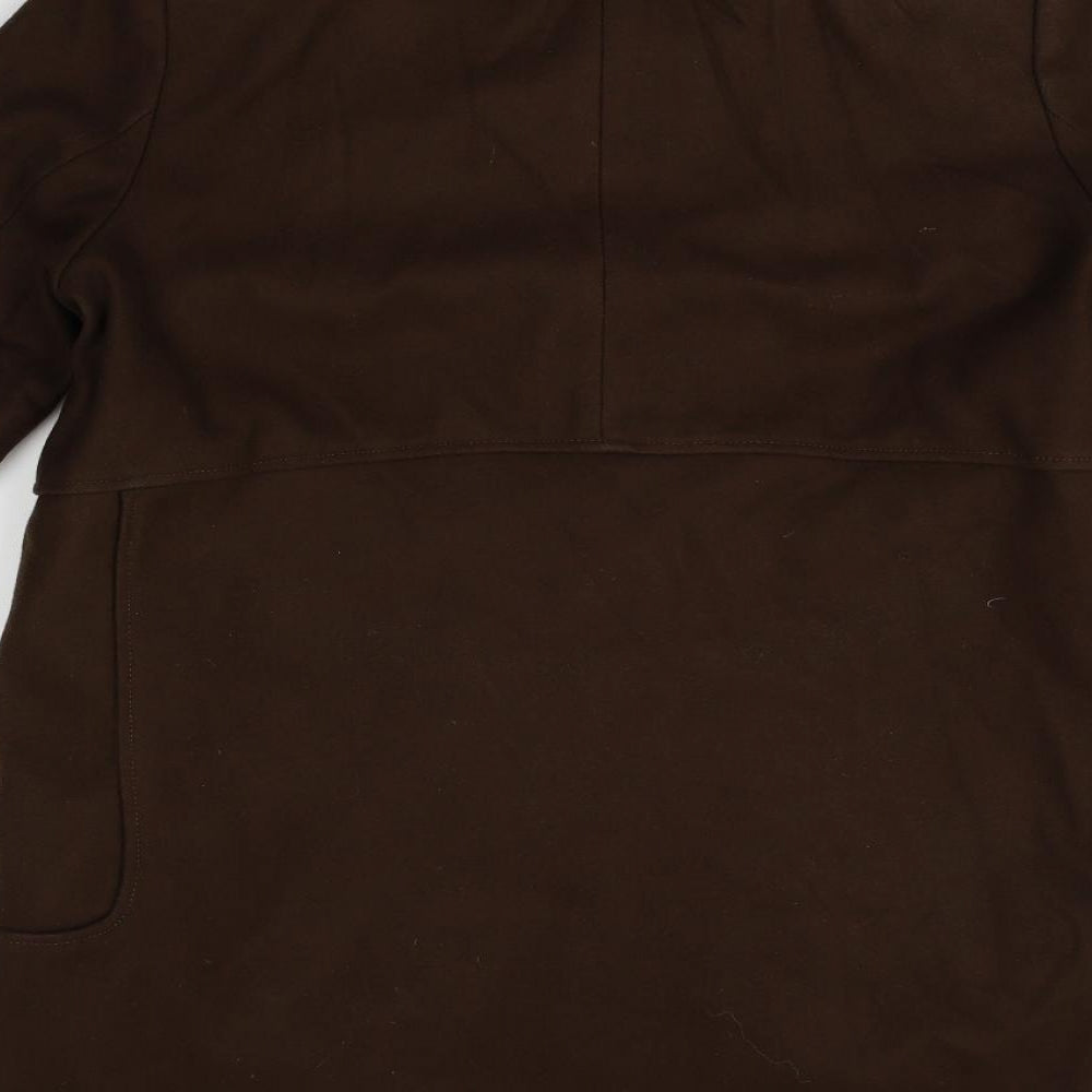 Zara Womens Brown   Overcoat Coat Size L