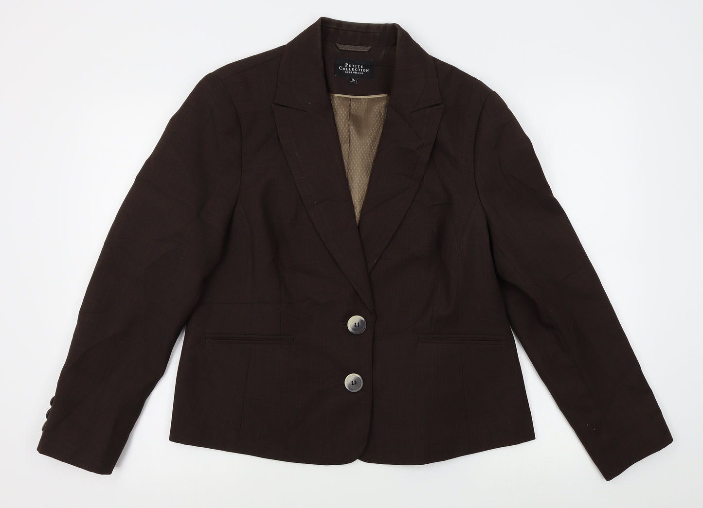 Debenhams Womens Brown   Jacket Blazer Size 16