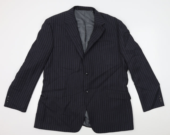M&S Mens Grey Striped Jacket Blazer
