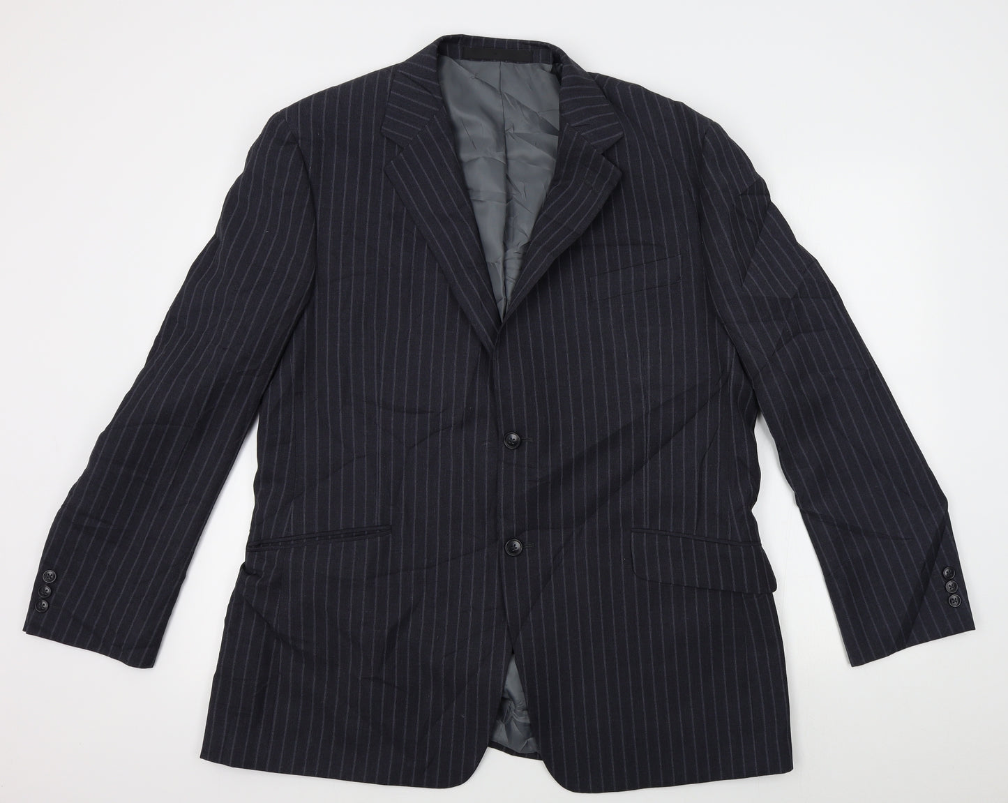 M&S Mens Grey Striped  Jacket Blazer