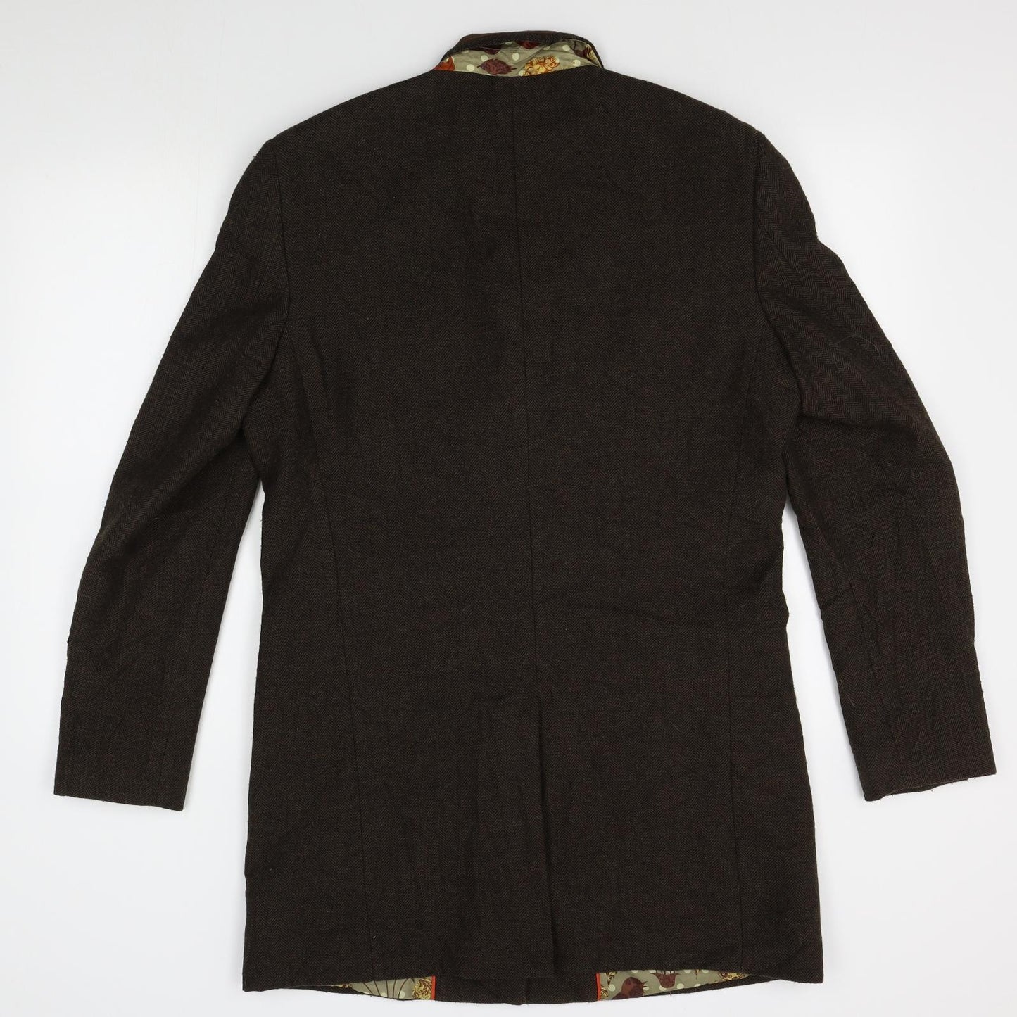 harvey & Jones Mens Brown   Overcoat Blazer Size M