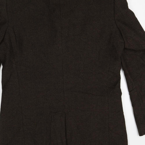 harvey & Jones Mens Brown   Overcoat Blazer Size M