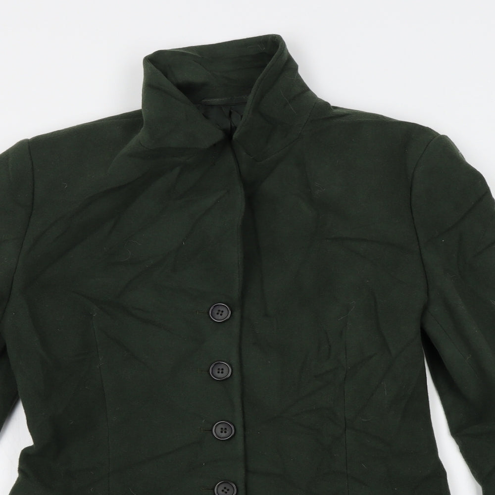 Hobbs Womens Green   Overcoat Coat Size 10