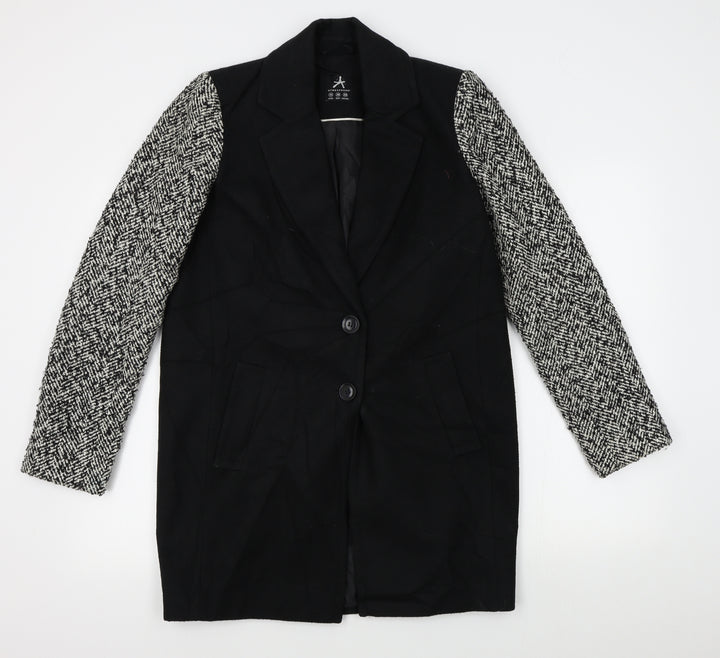 Atmosphere Womens Black Overcoat Coat Size 10