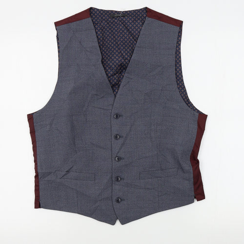M&S Mens Blue    Suit Waistcoat Size M